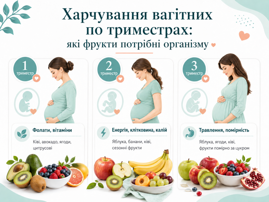Харчування вагітних по триместрах: які фрукти корисні на першому, другому та третьому етапах вагітності