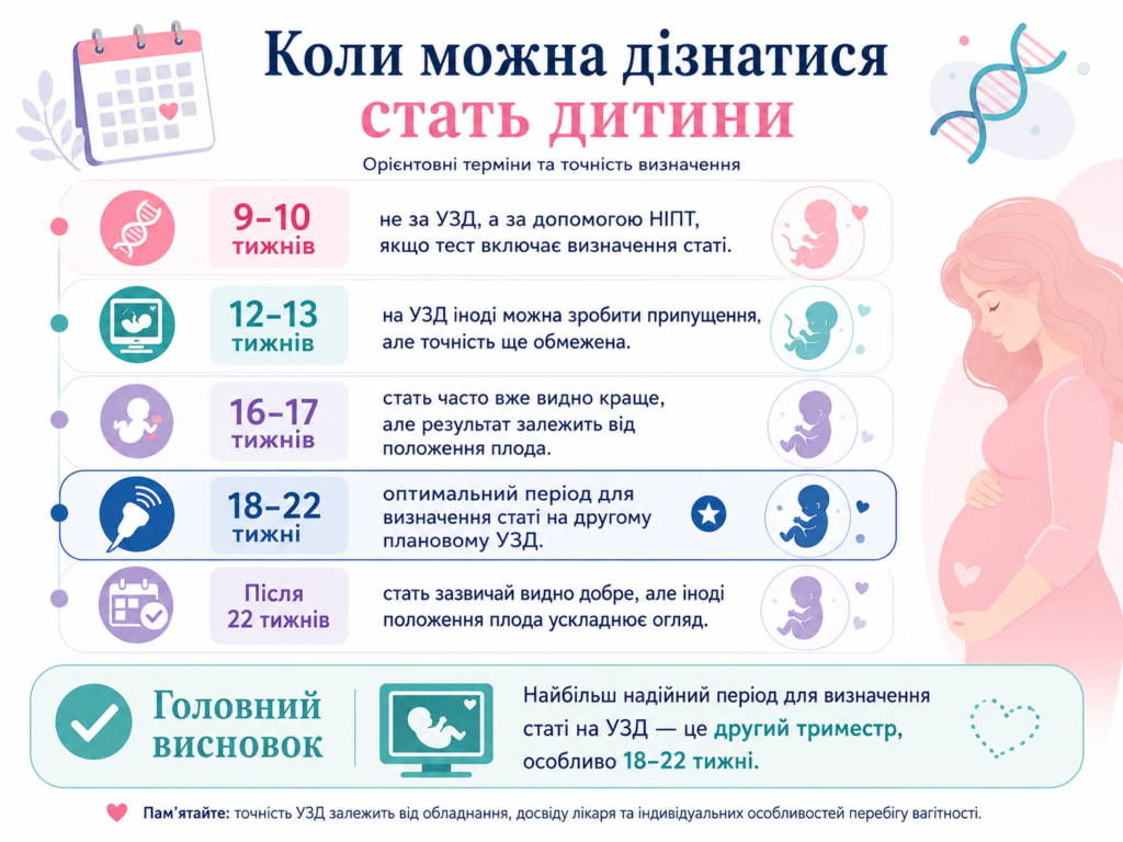 Коли можна дізнатися стать дитини: орієнтовні терміни визначення статі на УЗД та за допомогою НІПТ
